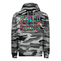 Slate Camo tired as a mother Premium Hoodie - Zillion Design Studio