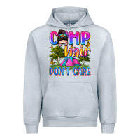 Heather Grey camp hair don't care Urban Hoodie - Zillion Design Studio