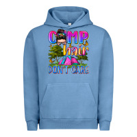 Pigment Pebble Blue camp hair don't care Urban Hoodie - Zillion Design Studio