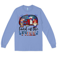 Colony Blue land of the free caravan gnomies Long Sleeve Tee - BarkalooDesign