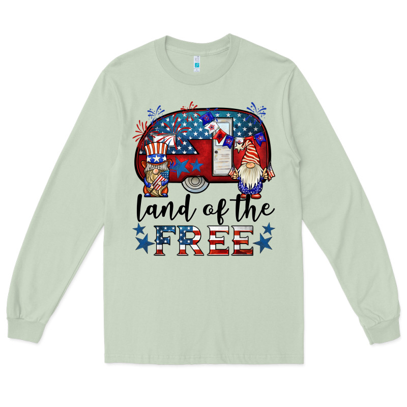 Land Of The Free Caravan Gnomies Long Sleeve Tee by BarkalooDesign | Teevron