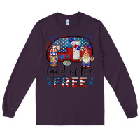 Plum land of the free caravan gnomies Long Sleeve Tee - BarkalooDesign