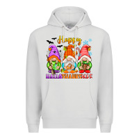 Dove Grey happy hallothanksmas gnomes Premium Hoodie - texasbilliewilder