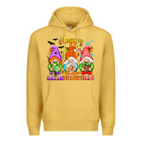 Antique Gold happy hallothanksmas gnomes Premium Hoodie - texasbilliewilder