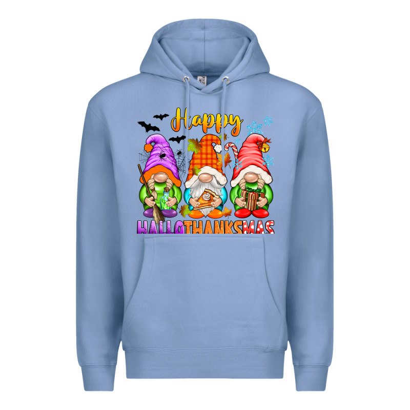 Happy Hallothanksmas Gnomes Premium Hoodie by texasbilliewilder | Teevron