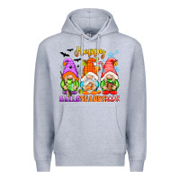 Heather Grey happy hallothanksmas gnomes Premium Hoodie - texasbilliewilder