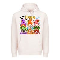 Pale Pink happy hallothanksmas gnomes Premium Hoodie - texasbilliewilder
