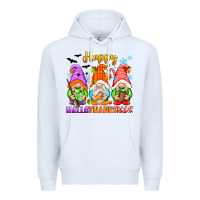 White happy hallothanksmas gnomes Premium Hoodie - texasbilliewilder