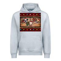 Heather Grey hohoho christmas cows Urban Hoodie - RanaPortraitStore