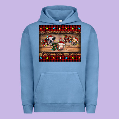 Hohoho Christmas Cows Urban Hoodie Designed By Ranaportraitstore
