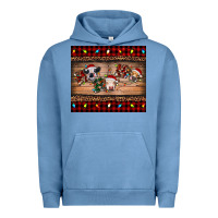 Pigment Pebble Blue hohoho christmas cows Urban Hoodie - RanaPortraitStore