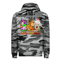 Slate Camo happy hallothanksmas farm animals Premium Hoodie - texasbilliewilder