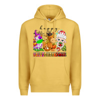 Antique Gold happy hallothanksmas farm animals Premium Hoodie - texasbilliewilder