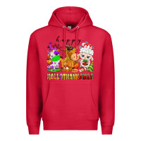 Cardinal happy hallothanksmas farm animals Premium Hoodie - texasbilliewilder