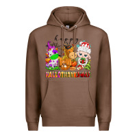 Chestnut happy hallothanksmas farm animals Premium Hoodie - texasbilliewilder