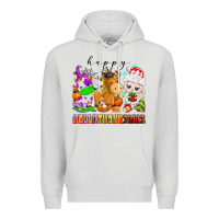 Dove Grey happy hallothanksmas farm animals Premium Hoodie - texasbilliewilder