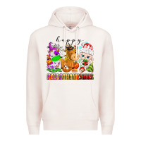 Pale Pink happy hallothanksmas farm animals Premium Hoodie - texasbilliewilder