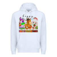 White happy hallothanksmas farm animals Premium Hoodie - texasbilliewilder