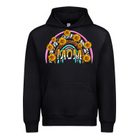 Black mom with sunflower rainbow mothers day Urban Hoodie - texasbilliewilder