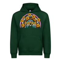 Forest Green mom with sunflower rainbow mothers day Urban Hoodie - texasbilliewilder