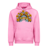 Fuchsia Pink mom with sunflower rainbow mothers day Urban Hoodie - texasbilliewilder