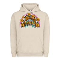 Pigment French Oak mom with sunflower rainbow mothers day Urban Hoodie - texasbilliewilder