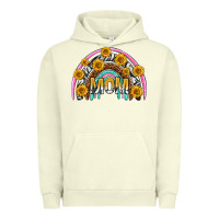 Pigment Pistachio mom with sunflower rainbow mothers day Urban Hoodie - texasbilliewilder
