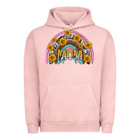 Pigment Salmon mom with sunflower rainbow mothers day Urban Hoodie - texasbilliewilder