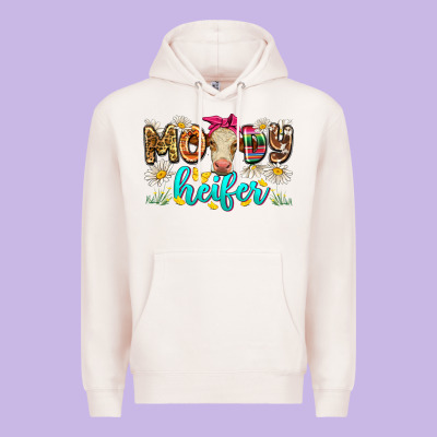 Moody Heifer Premium Hoodie Designed By Zillion Design Studio