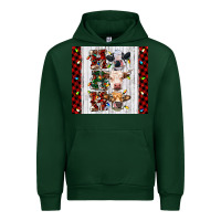 Forest Green ho ho ho christmas cow Urban Hoodie - RanaPortraitStore