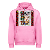Fuchsia Pink ho ho ho christmas cow Urban Hoodie - RanaPortraitStore