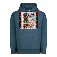 Pigment Midnight Navy ho ho ho christmas cow Urban Hoodie - RanaPortraitStore