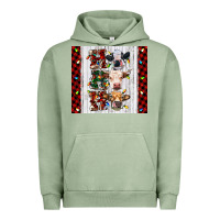 Pigment Oil Green ho ho ho christmas cow Urban Hoodie - RanaPortraitStore