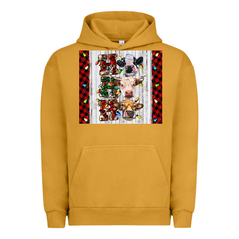 Ho Ho Ho Christmas Cow Urban Hoodie by RanaPortraitStore | Teevron
