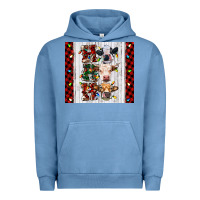 Pigment Pebble Blue ho ho ho christmas cow Urban Hoodie - RanaPortraitStore