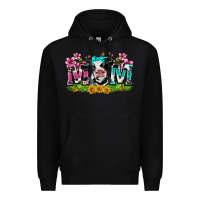 Black mom with cow Premium Hoodie - Zillion Design Studio