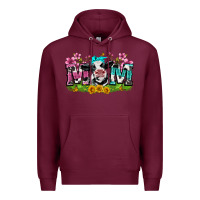 Burgundy mom with cow Premium Hoodie - Zillion Design Studio