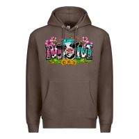 Coffee mom with cow Premium Hoodie - Zillion Design Studio