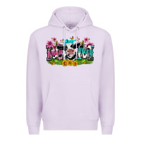 Lilac mom with cow Premium Hoodie - Zillion Design Studio