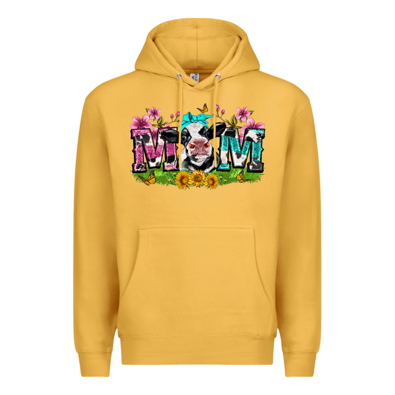 Mom With Cow Premium Hoodie by Zillion Design Studio | Teevron