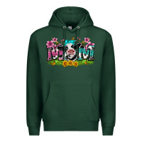 Sports Green mom with cow Premium Hoodie - Zillion Design Studio