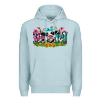 Blue Mist mom with cow Premium Hoodie - Zillion Design Studio