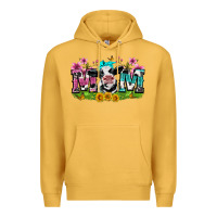 Mustard mom with cow Premium Hoodie - Zillion Design Studio