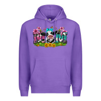 Purple mom with cow Premium Hoodie - Zillion Design Studio