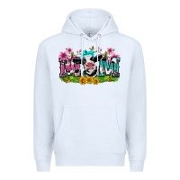 White mom with cow Premium Hoodie - Zillion Design Studio