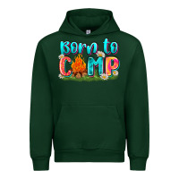Forest Green born to camp Urban Hoodie - Zillion Design Studio
