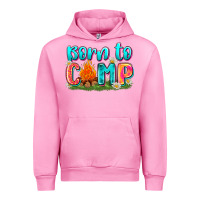 Fuchsia Pink born to camp Urban Hoodie - Zillion Design Studio