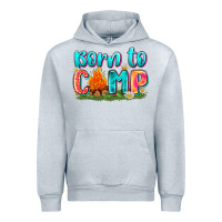 Heather Grey born to camp Urban Hoodie - Zillion Design Studio