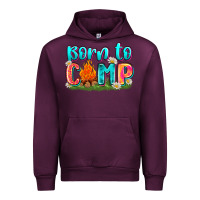 Mauve Wine born to camp Urban Hoodie - Zillion Design Studio