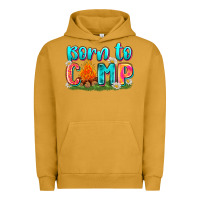 Pigment Peanut Butter born to camp Urban Hoodie - Zillion Design Studio